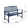 Coolbibila-Patio Benches With Back And Arm, Garden Benches Constructed From Durable Acacia Wood, Modern Garden Bench Outdoor - 4 of 4