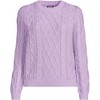 Lands' End Women's Cotton Drifter Crew Cable Pullover Sweater - 3 of 3