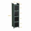 Bella Depot 60.62''W Modern Four-tier Glass Door Cabinet Storage, for Entryway Living Room Bathroom Dining Room - 4 of 4