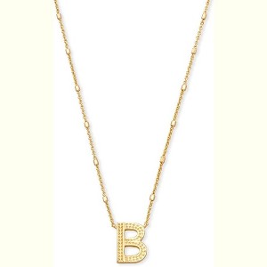 Letter A-Z Pendant Necklace for Women, 14K Gold Plated Fashion Jewelry - 1 of 4