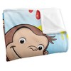 Kids' Curious George Paint Silky Touch Blanket White 36X58 - 3 of 4