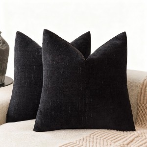 LISM Throw Pillow Covers 2-Pack Chenille Decorative Pillowcases Accent Cushion Cover for Home - 1 of 4