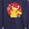 Boys' - Pokémon - Pikachu Christmas Santa Hat Long Sleeve Graphic T-Shirt - 2 of 4