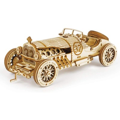ROBOTIME 3D Wooden Puzzle for Adults- Car Model Kits, 7.44"*3.15"*2.36"
