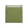 LUX 5 1/4"x7 1/4" 70lbs. A7 Invitation Env W/Peel & Press Avocado Green EX4880-27-50 - 3 of 4