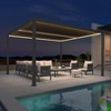 PURPLE LEAF Louvered Pergola Outdoor Aluminum Pergola with Adjustable Roof for Deck Backyard Garden Grey Hardtop Gazebo - 2 of 4