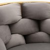 Luxury Modern Simple Leisure Velvet Sofa Chair Bedroom Vanity Chair Make up Chair - 4 of 4