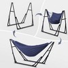 Ainfox 2 in 1 Portable Hammock Bed and Swinging Chair with Collapsible Steel Stand  With Carrying Bag - 3 of 4