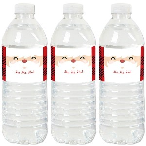 Big Dot of Happiness Jolly Santa Claus - Christmas Party Water Bottle Sticker Labels - Set of 20 - 1 of 4