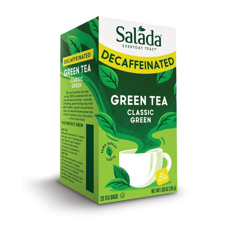Salada Decaffeinated Green Tea, 20 Individually Wrapped Tea Bags (Pack of 6), 2 of 6