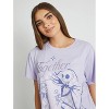 Women's Nightmare Before Christmas Oversized Graphic Pajama T-Shirt - Purple - 4 of 4
