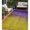 Purple Gold And Blue Ombre Washable Indoor Outdoor Area Rug - 2 of 4
