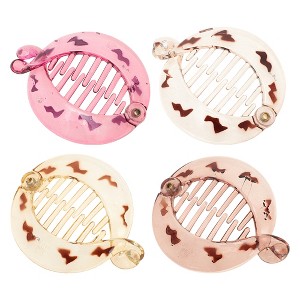 Unique Bargains Fashion Round Fish Shape Hair Clips 4 Pcs - 1 of 4