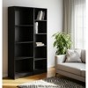 HomeRoots Set of Two Black Wood Multi Tier Bookcases - 2 of 4