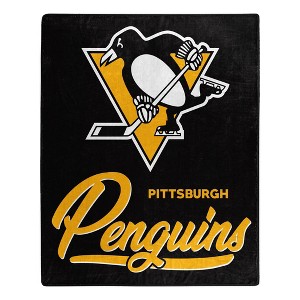 NHL Pittsburgh Penguins 50 x 60 Raschel Throw Blanket - 1 of 3