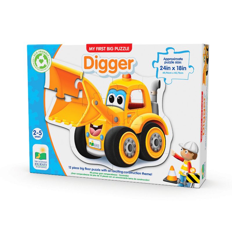The Learning Journey My First Big Vehicle Floor Puzzle - Digger, 2 of 4