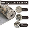 Floral Printed Area Rugs Vintage Distressed Throw Rugs with Non-Slip Backing, Non-Shedding Floor Carpet - 4 of 4
