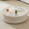 Fiberglass 31.49 Inch Round Coffee Table, Sturdy Fiberglass Table For Living Room No Assembly Required - 4 of 4