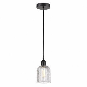 Bridal Veil - 1 Light Cord Hung Mini Pendant In Art Deco Style-9 Inches Tall and 5 Inches Wide - 1 of 1