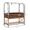 Raised Garden Bed with Legs and Cover, Metal Elevated Planter Box with Bottom Shelf and Liner for Vegetables - 3 of 4