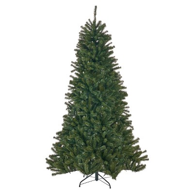 GDFStudio 7 Foot Noble Fir Pre Lit Hinged Artificial Christmas Tree