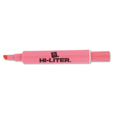 Hi-Liter Desk Style Highlighter Chisel Tip Light Pink Ink Dozen 07749