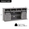 Aukfa 65 Inch TV Stand - Modern Mid-Century Style Entertainment Center Sliding Barn Door Storage Cabinet for Living Room - 3 of 4