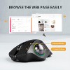 ProtoArc Wireless Bluetooth Trackball Mouse 2.4G RGB Ergonomic Rechargeable 3 Adjustable DPI 3 Device Connection & Thumb Control for PC, iPad, Mac - 4 of 4