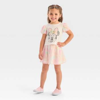 Toddler Girls' Minnie Mouse Top and Skirt Set - Pink