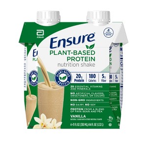 Ensure Plant-Based Protein Shake - Vanilla - 4ct/44 fl oz - 1 of 4