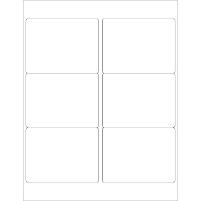 Box Partners Laser Labels Rectangle 4" x 3" White 600/Case LL126