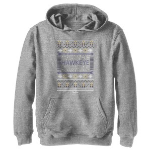 Boy's Marvel Hawkeye Gifts and Arrows Pull Over Hoodie - 1 of 4