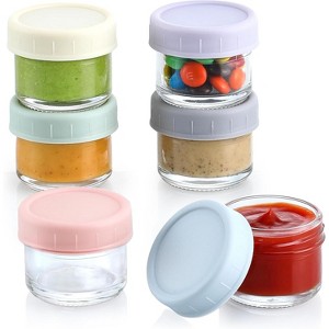6 Pack Salad Dressing Container To Go, 2.7 oz Glass Condiment Cups with Lids - 1 of 4