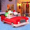 Tangkula 7.7 FT Long Christmas Inflatables Lighted Xmas Inflatable Santa Claus - 3 of 4