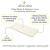 BreathableBaby All-in-One Fitted Sheet & Waterproof Cover, For 33" x 15" Bassinet Mattress (2-Pack), Ecru - 3 of 4