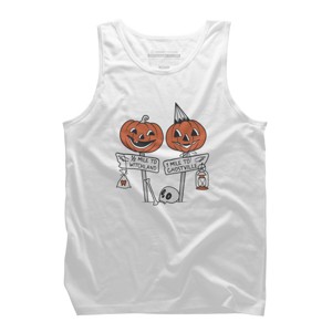 Men's Design By Humans Halloween Pathways By runcatrun Tank Top - 1 of 3