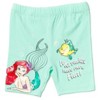 Disney Princess Ariel Belle Rapunzel Moana Girls 4 Pack Bike Shorts Toddler to Big Kid - 4 of 4