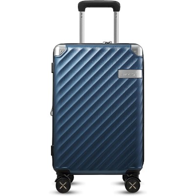 LUGGEX Luggage with Spinner Wheels, Polycarbonate Expandable Hard Shell Suitcase, Carry On 20 Inch, Blue
