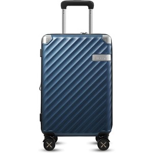 LUGGEX Luggage with Spinner Wheels, Polycarbonate Expandable Hard Shell Suitcase, Carry On 20 Inch, Blue - 1 of 4