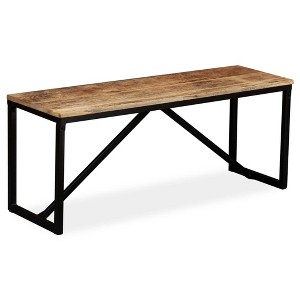 vidaXL Bench Solid Mango Wood 43.3"x13.8"x17.7" - 1 of 4