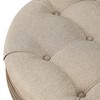 Sapphtopaz Round Ottoman 2 Tier Waterproof Foot Stool with Button Tufted and Shelf Storage Upholstered Coffee Table for Living Room, Bedroom - 2 of 4