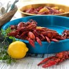 Bayou Classic 1020 14-in Blue Anodized Aluminum Serving Tray 4-pc Set Perfect for Crawfish and Seafood Boils - 3 of 4