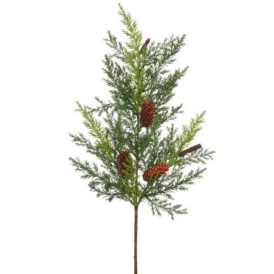 Vickerman 20" Prickly Pine Artificial Christmas Spray. Includes 3 sprays per pack.