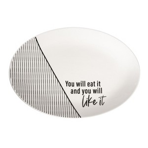 Totalee Gift You Will Like It Platter Ceramic White - 1 of 1