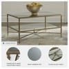 Signature Design by Ashley Cloverty Traditional Glass Coffee Table with Mirrored Top and Storage Shelf - Aged Gold Metal Frame - 3 of 4