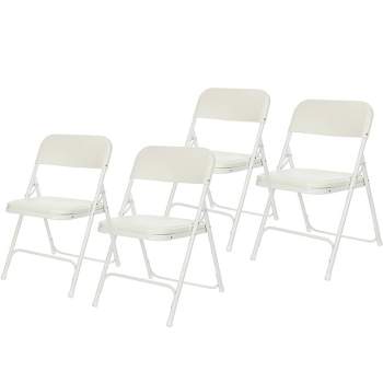 Set of 4 Premium Resin Plastic Folding Chairs - Hampden Furnishings