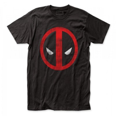 Adult Deadpool Distressed Logo T-Shirt