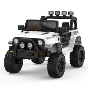 2 Seater Ride On Car for Kids, 12V Cruiser Car, Battery Powered Electric Car w/Remote Control,  LED Lights, Music Player, Gift for Boys Girls 3-8 - 1 of 4