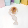 Unique Bargains Ribbon Gold-Edged Fishtail Organza Simple Style Polyester 354.33"x1.57" 1 Pc - 2 of 3
