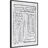 23" x 33" Black and White Runes I by Jennifer Goldberger Framed Canvas Wall Art Print - Amanti Art: Modern Style, Vertical Lithograph - 2 of 4